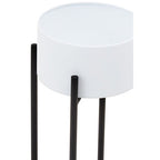 Small White and Black Floor Standing Planter | Trosa