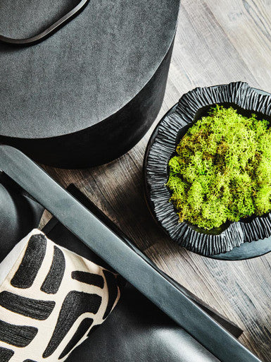 Broc Curved Textured Black Bowl