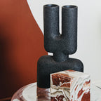 Small Black Sculptured Vase | Broc