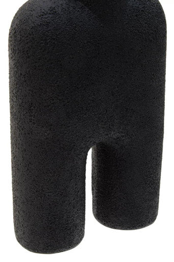 Large Black Sculptured Vase | Broc