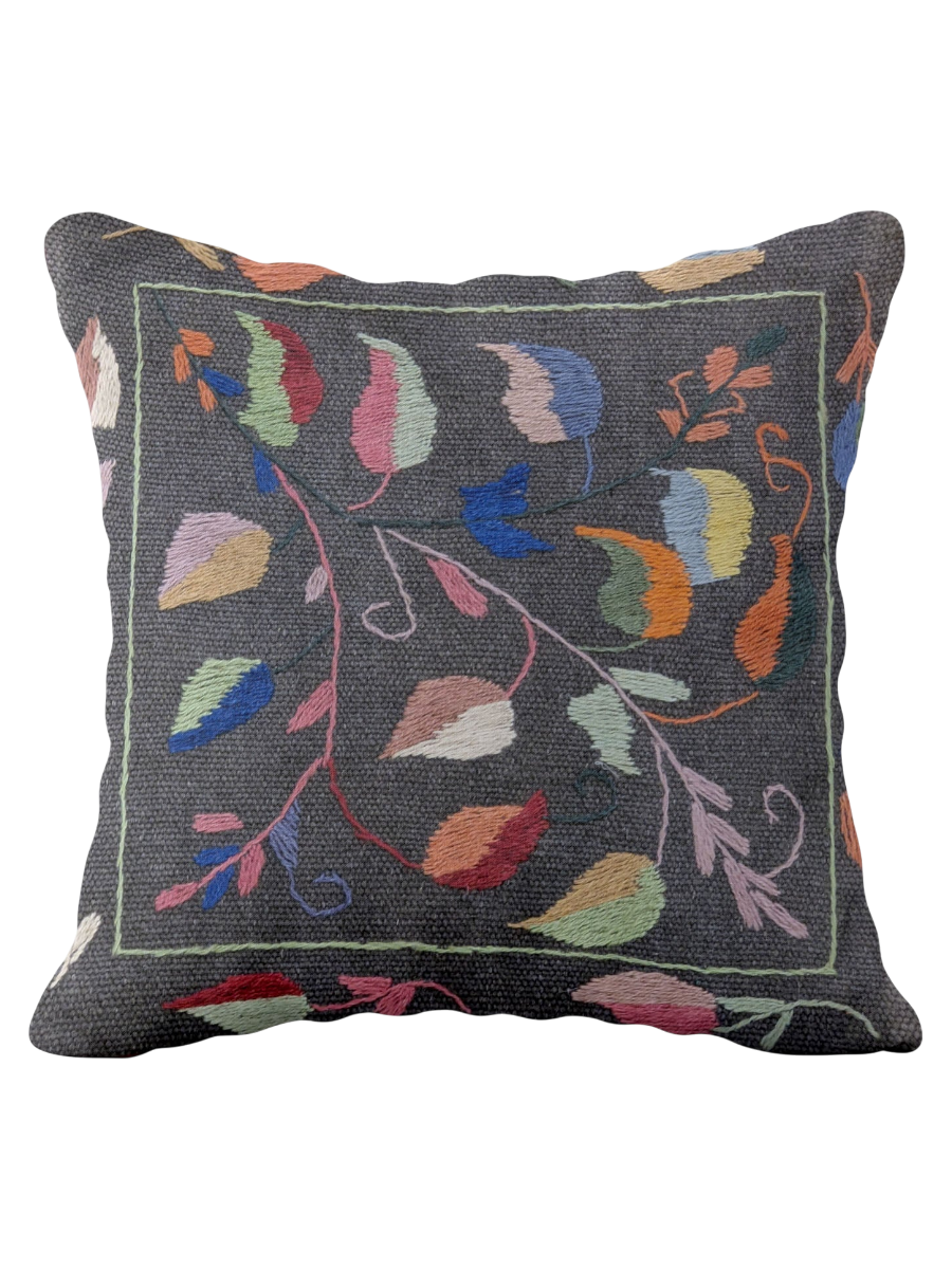 Suzani Hand Embroidered Cushion Cover - 45 x 45 cm