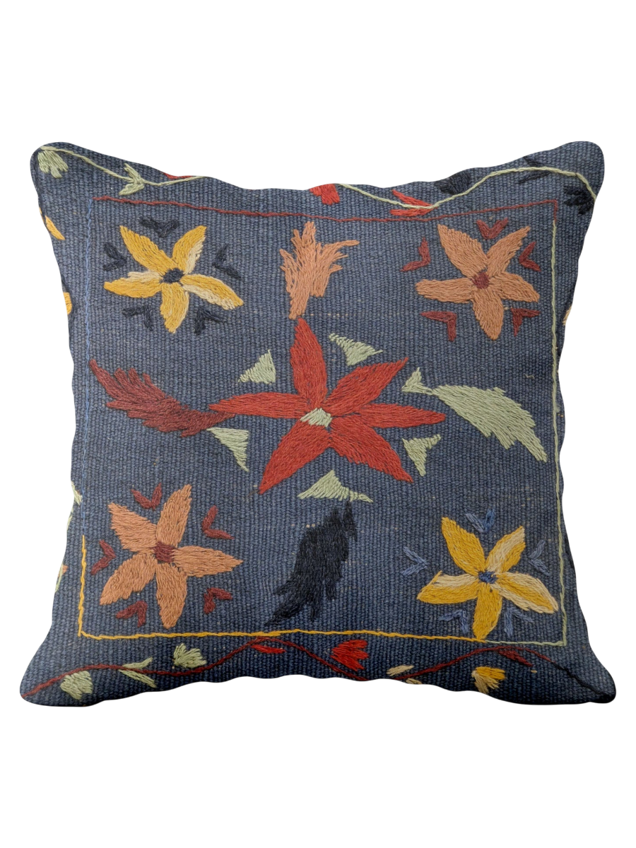 Suzani Hand Embroidered Cushion Cover - 45 x 45 cm