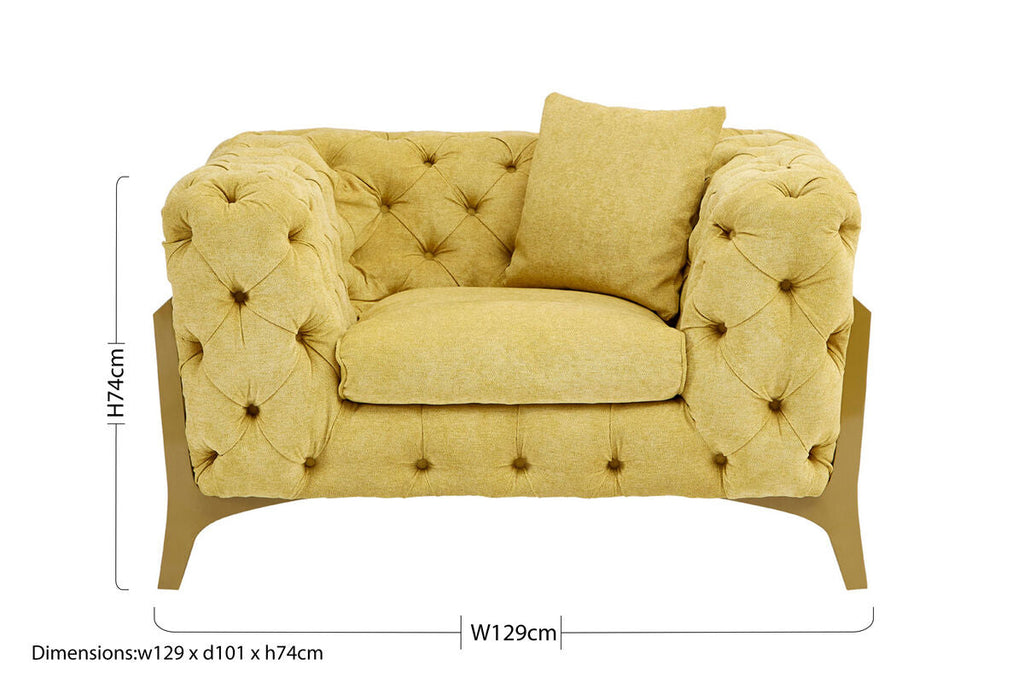 Pistachio Green Tufted Armchair | Esme