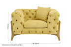 Pistachio Green Tufted Armchair | Esme