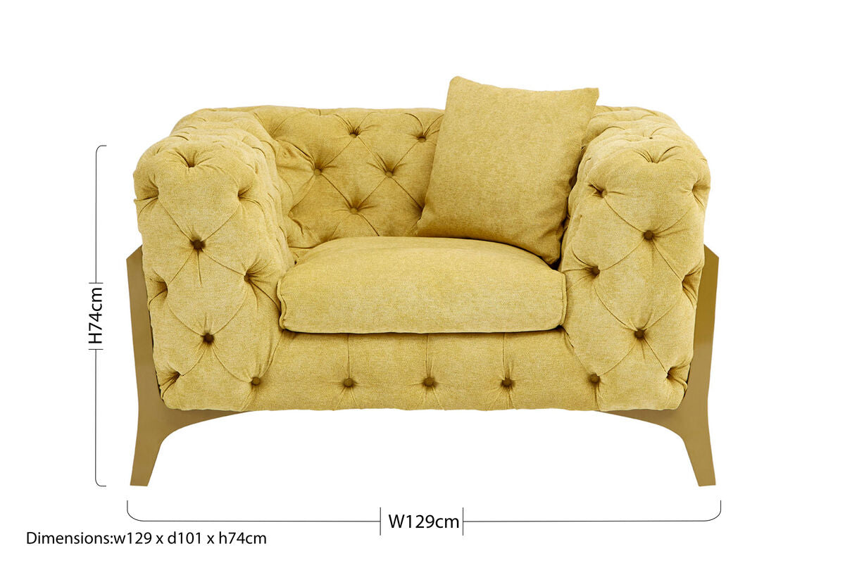Pistachio Green Tufted Armchair | Esme