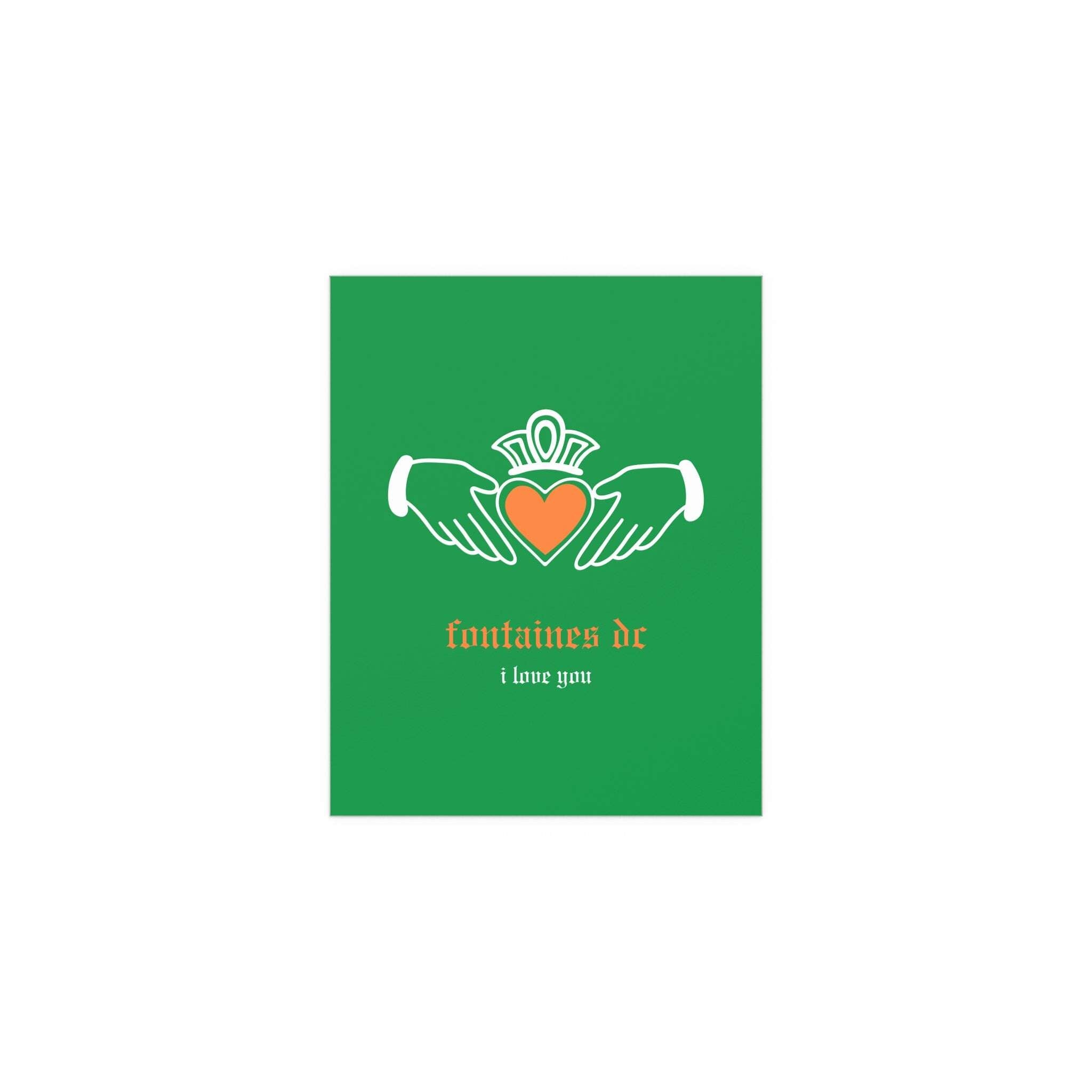 Fontaines DC - I Love You - Irish Claddagh (Tricolour)