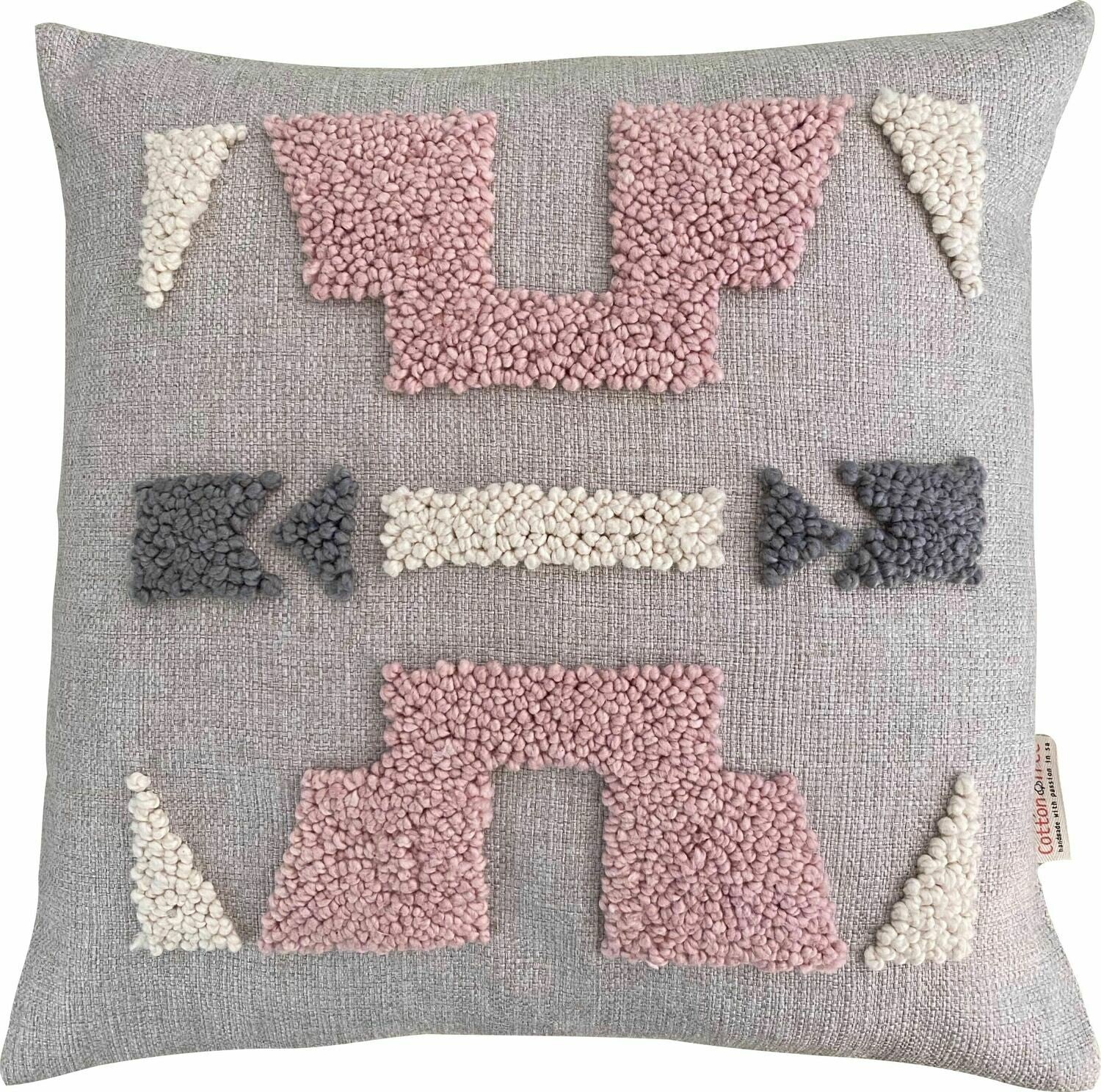 Punch Needle Cushion Cover - Ndebele Pattern 1