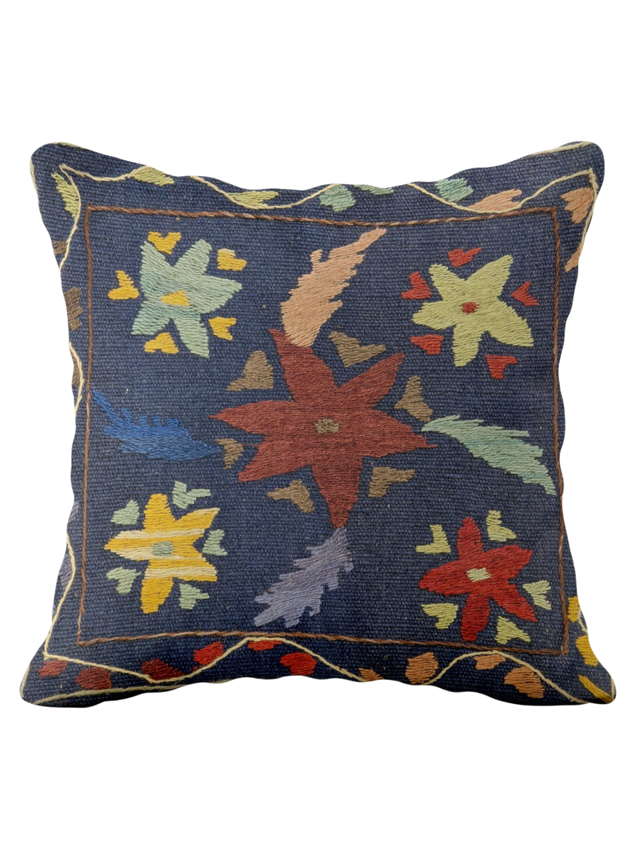 Suzani Hand Embroidered Cushion Cover - 45 x 45 cm