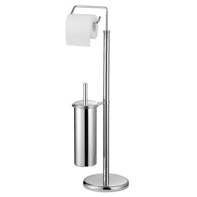 Chrome Toilet Brush and Roll Holder | Linnea