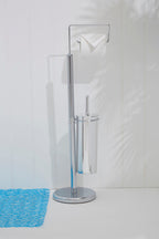 Chrome Toilet Brush and Roll Holder | Linnea