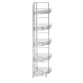 5 Tier Chrome Corner Storage Rack | Dara