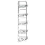 5 Tier Chrome Corner Storage Rack | Dara