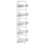 5 Tier Chrome Corner Storage Rack | Dara