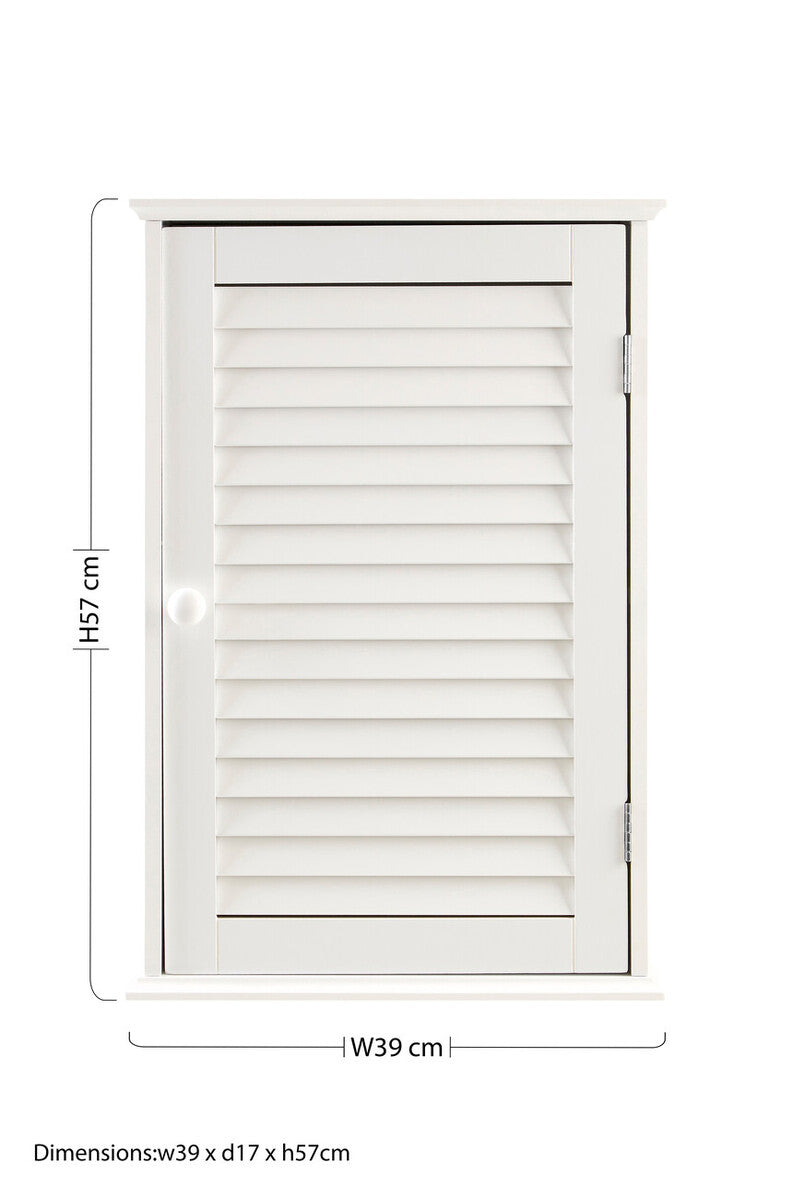 White Wood Wall Cabinet | Shutter