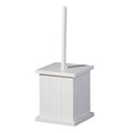 White Wooden Toilet Brush Holder | Portland