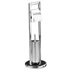 Chrome Finish Toilet Brush and Roll Holder | Linnea