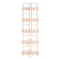 5 Tier Copper Finish Corner Storage Rack | Dara