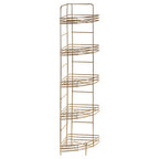 5 Tier Gold Finish Corner Storage Rack | Dara