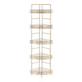 5 Tier Gold Finish Corner Storage Rack | Dara