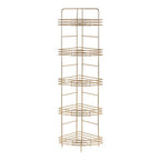 5 Tier Gold Finish Corner Storage Rack | Dara