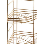 5 Tier Gold Finish Corner Storage Rack | Dara