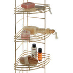 5 Tier Gold Finish Corner Storage Rack | Dara