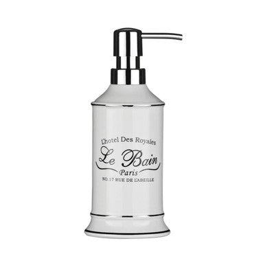White Ceramic Lotion Dispenser | Le Bain