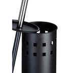 Matt Black Square Design Toilet Brush Holder | Indy