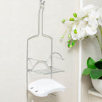 2 Tier White Soap Dish Shower Caddy | Dara
