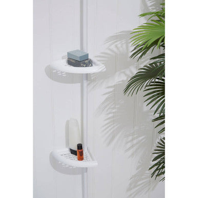 White Ps 4 Tier Corner Shelf Unit | Linnea
