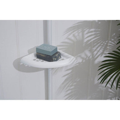 White Ps 4 Tier Corner Shelf Unit | Linnea