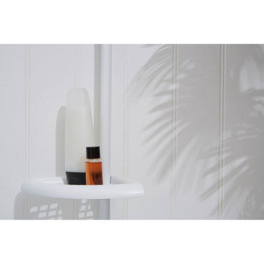 White Ps 4 Tier Corner Shelf Unit | Linnea