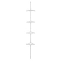 4 Tier Spring Mount White Corner Shelf Unit | Linnea
