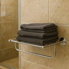 Wall Mountable Chrome Towel Shelf | Dara