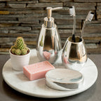 Dolomite Silver 3 Piece Bathroom Set | Magpie