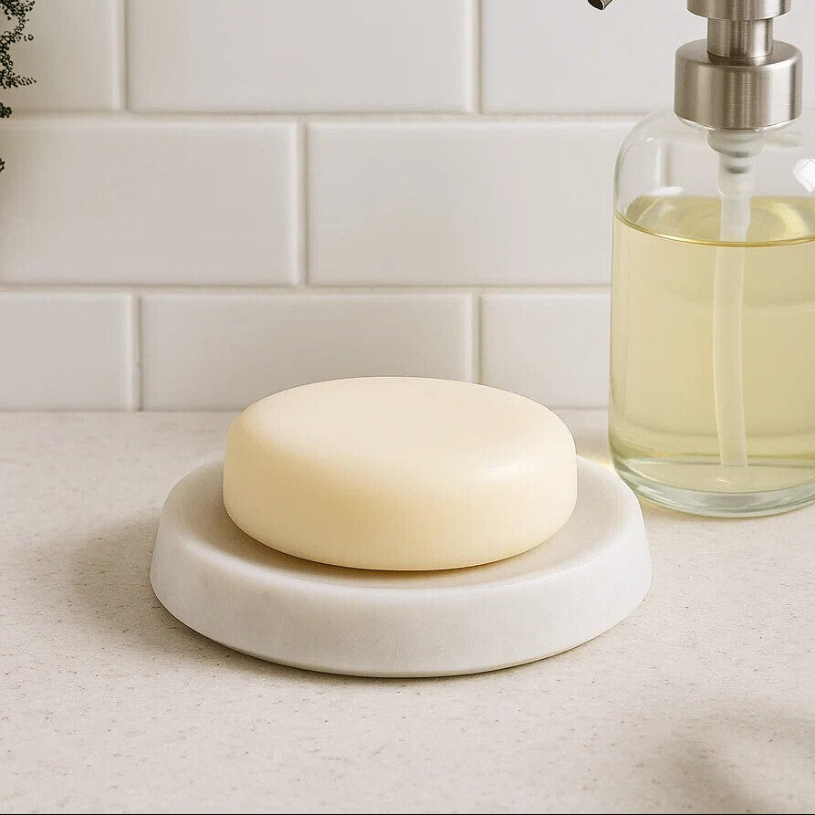 Off White Marble Soap Dish | Abaska