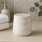 Off White Marble Cotton Jar | Abaska
