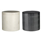 Dark Grey Marble Effect Cotton Jar | Kamal