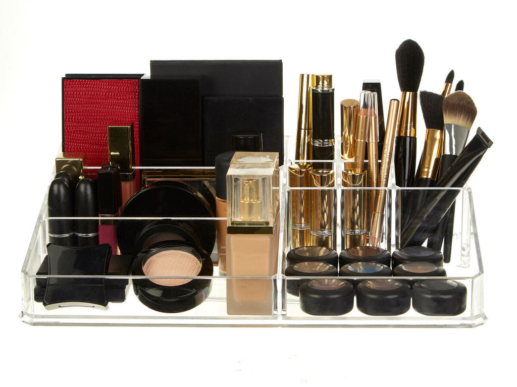 9 Compartment Cosmetics Clear Organiser | Beauty