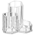 Clear 3 Compartment Cosmetics Organiser | Beauty