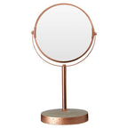 Copper Finish Round Swivel Bathroom Mirror | Neptune