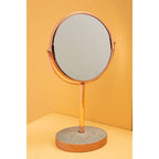 Copper Finish Round Swivel Bathroom Mirror | Neptune
