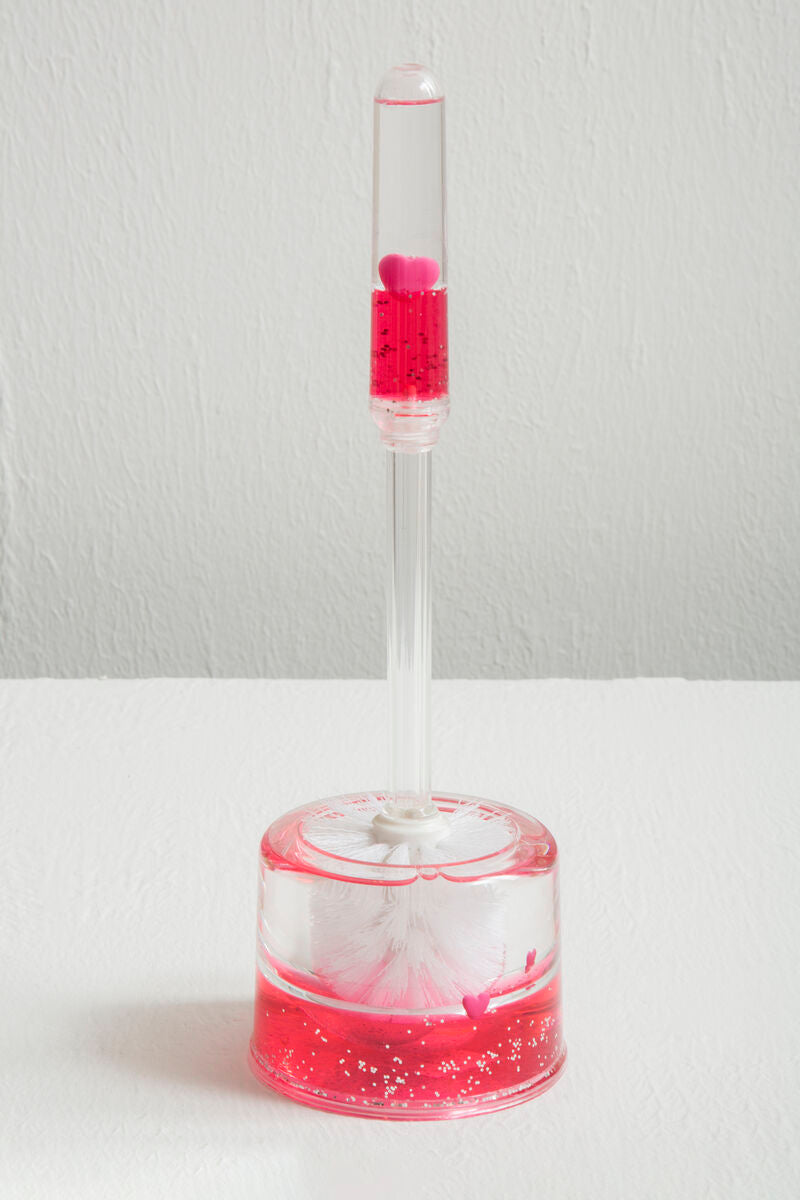 Floating Acrylic Hearts Toilet Brush Holder | Floating Hearts