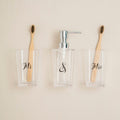 Set Of Four Mr And Mrs Bath Set.