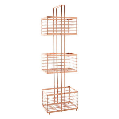 Rose Gold Rectangular Storage Caddy | Linnea