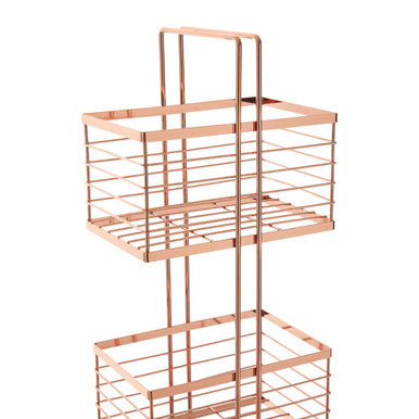 Rose Gold Rectangular Storage Caddy | Linnea