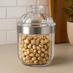 Small Silver Acrylic Storage Jar | Guan