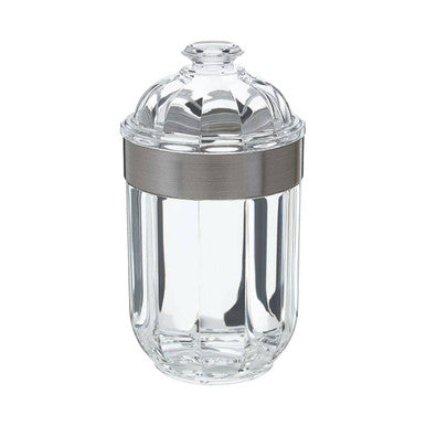Medium Silver Acrylic Storage Jar | Guan