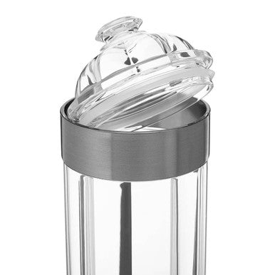 Large Silver Acrylic Storage Jar | Guan