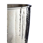 Hammered Bathroom Nickel Finish Waste Bin | Vaco
